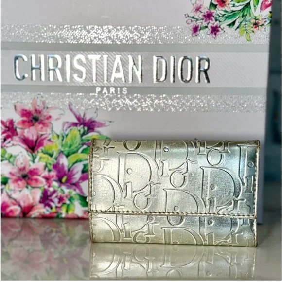 CHRISTIAN DIOR Metallic Key Pouch - Picture 10 of 12
